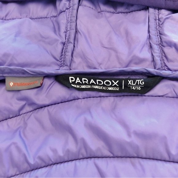 PARADOX Lightweight Packable Winter Purple Short Puffer Hooded Down Jacket Coat. - Picture 4 of 16